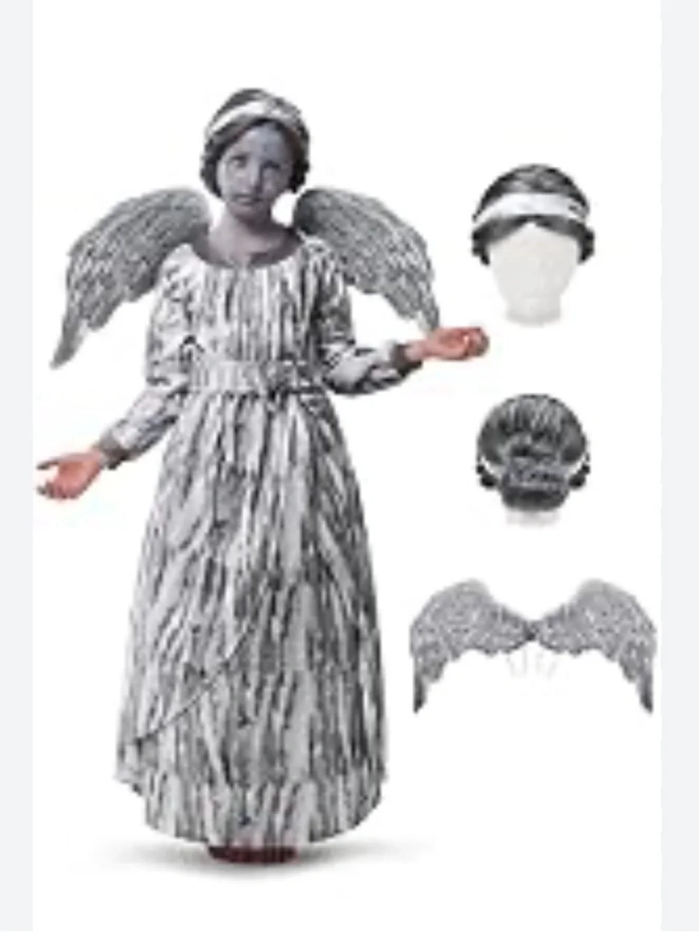 Spooktacular Creations Halloween Statue Angel Sculpture Costume | Size Small 5-7